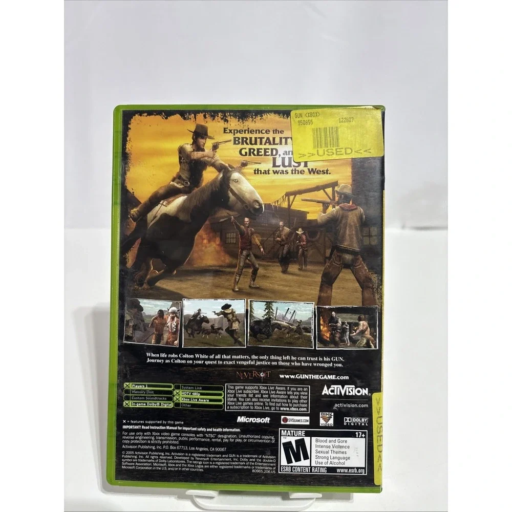 Gun Original Xbox Neversoft Western Tested‎ Works